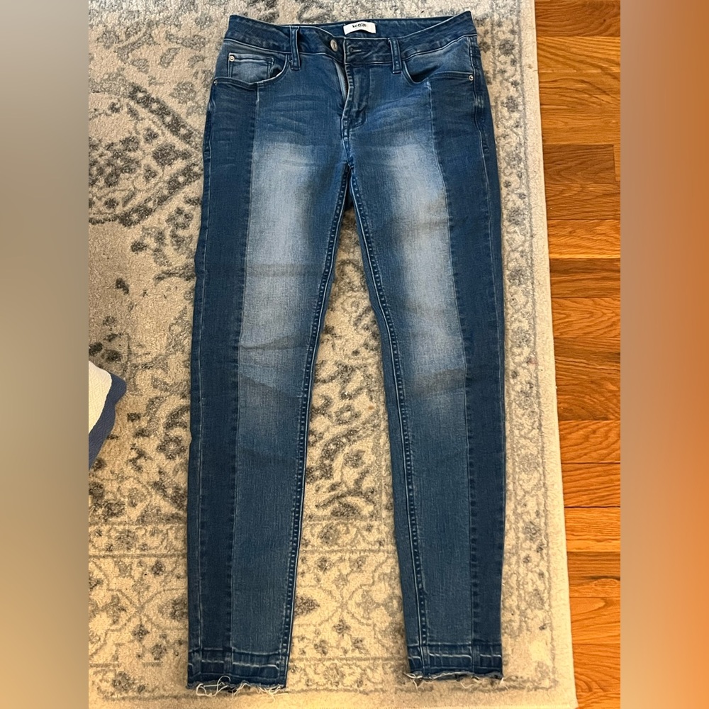 Kensie Multi Color Blue Skinny Jeans - size 25